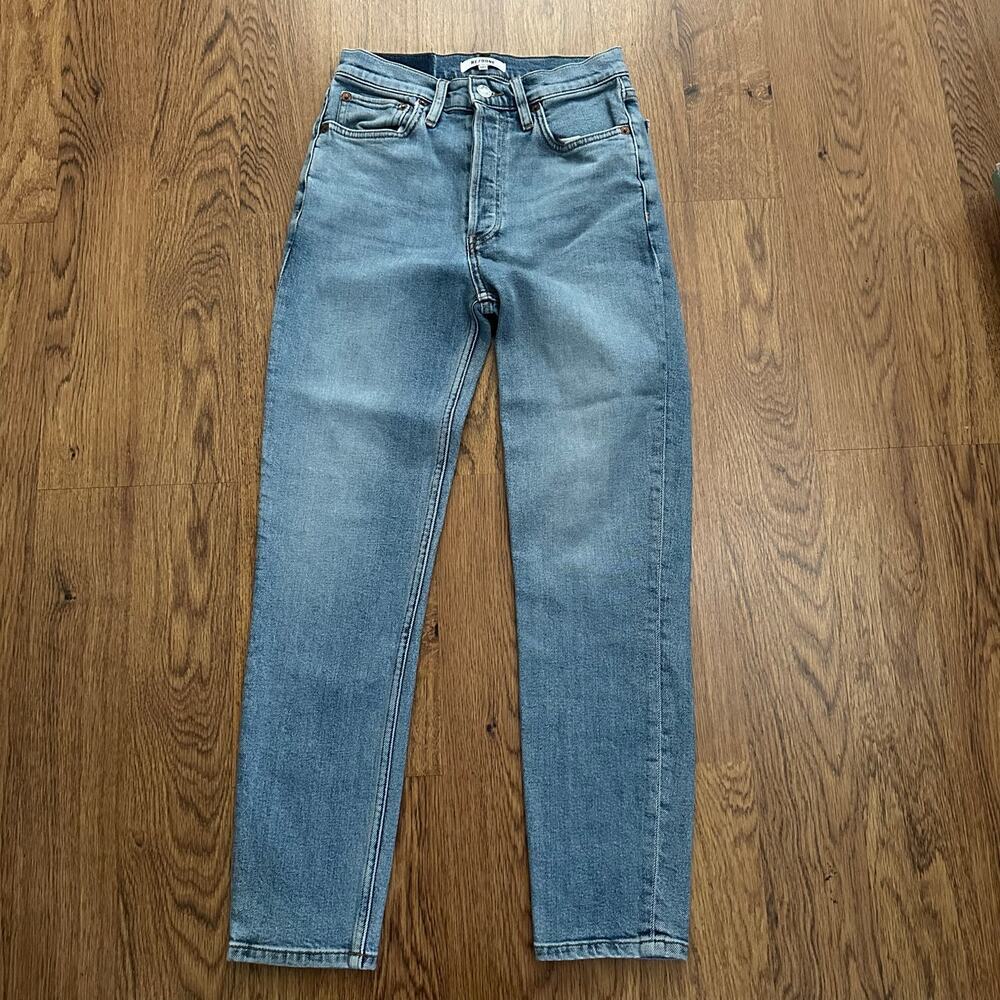 Re/Done blue 90s High Rise Ankle Crop jeans cotton blend size 26